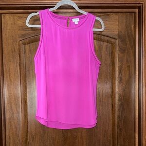 J. Crew Vibrant Pink Sleeveless Blouse